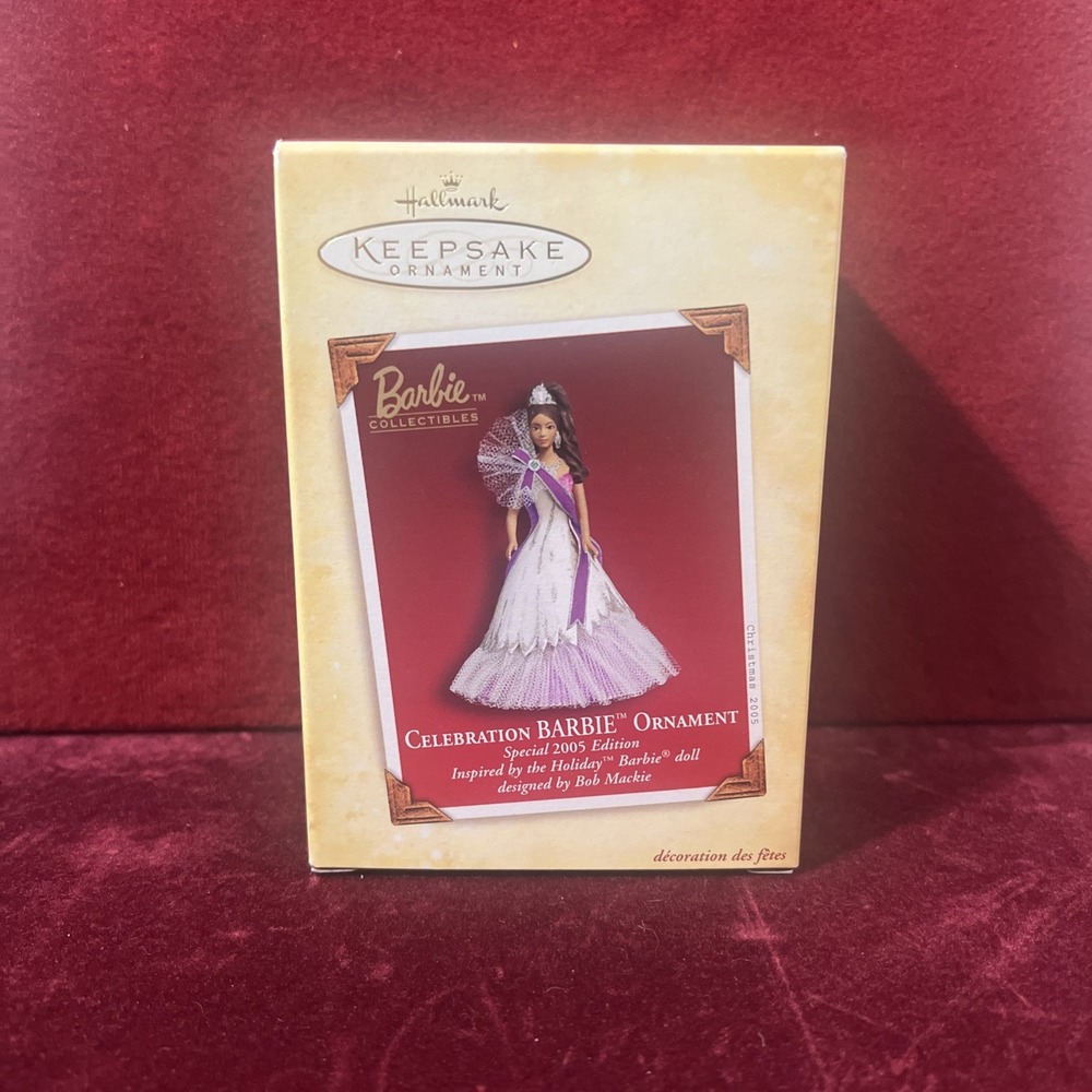 Barbie 2005 Hallmark Keepsake‎ Ornament Celebration Holiday Bob Mackie QX16422